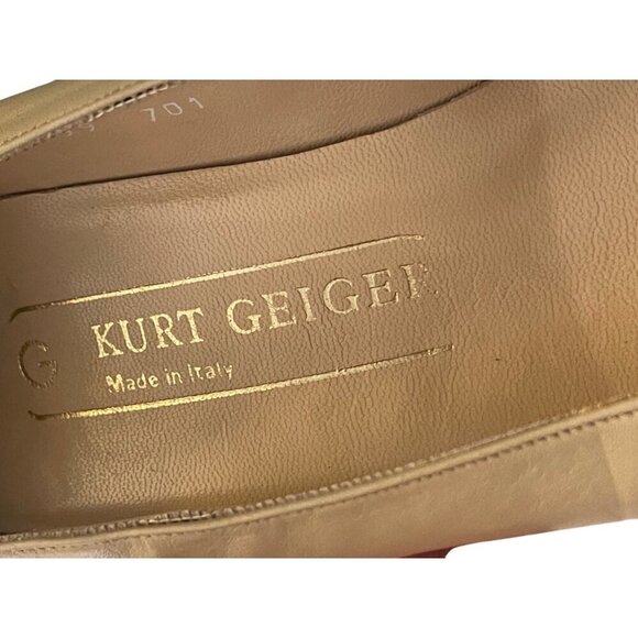 Kurt Geiger womens shoes cream  pump 2’ block heel classic size 10 - Picture 3 of 7